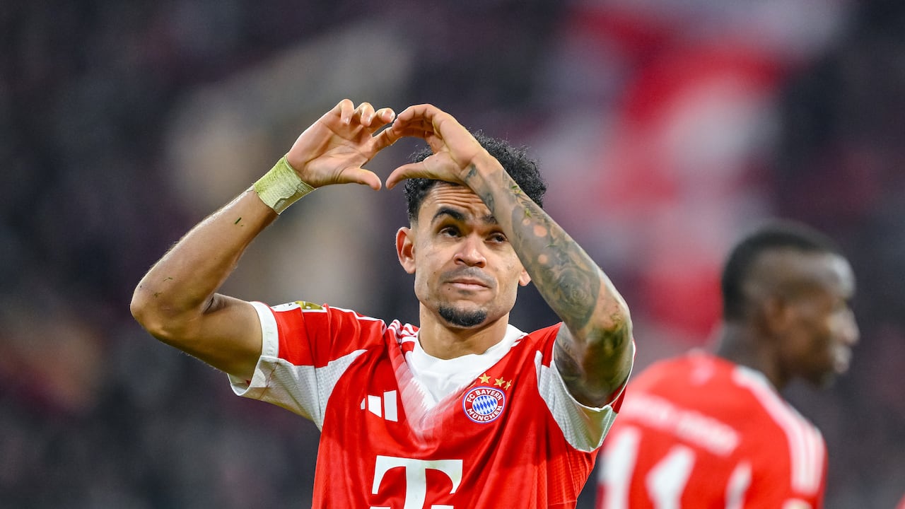 Luis Díaz celebra el gol ante el St. Pauli.