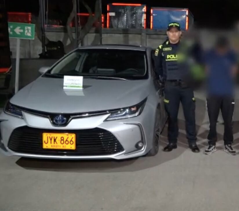 El vehículo recuperado por la Policía.