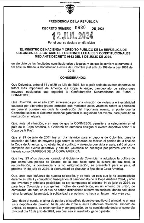 Decreto día cívico