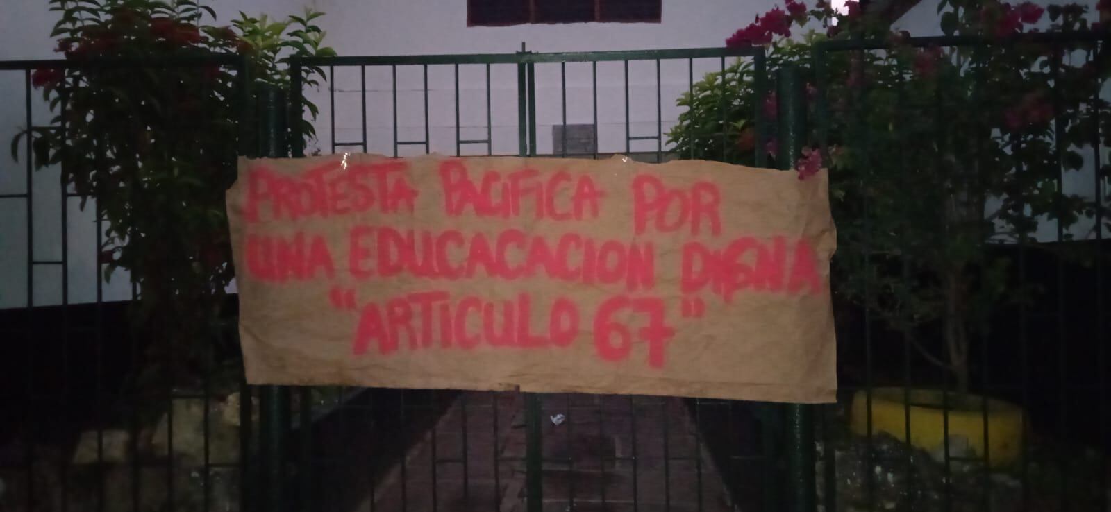 Protesta de estudiantes en Mogotes, Santander