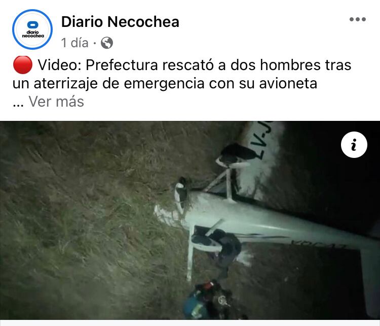 El hecho se presentó frente a localidad de Ramallo, en la provincia de Buenos Aires. Se indicó que los tripulantes de la aeronave habían despegado desde la ciudad de Paraná (Entre Ríos). Tenía como  destino a San Fernando (Buenos Aires).