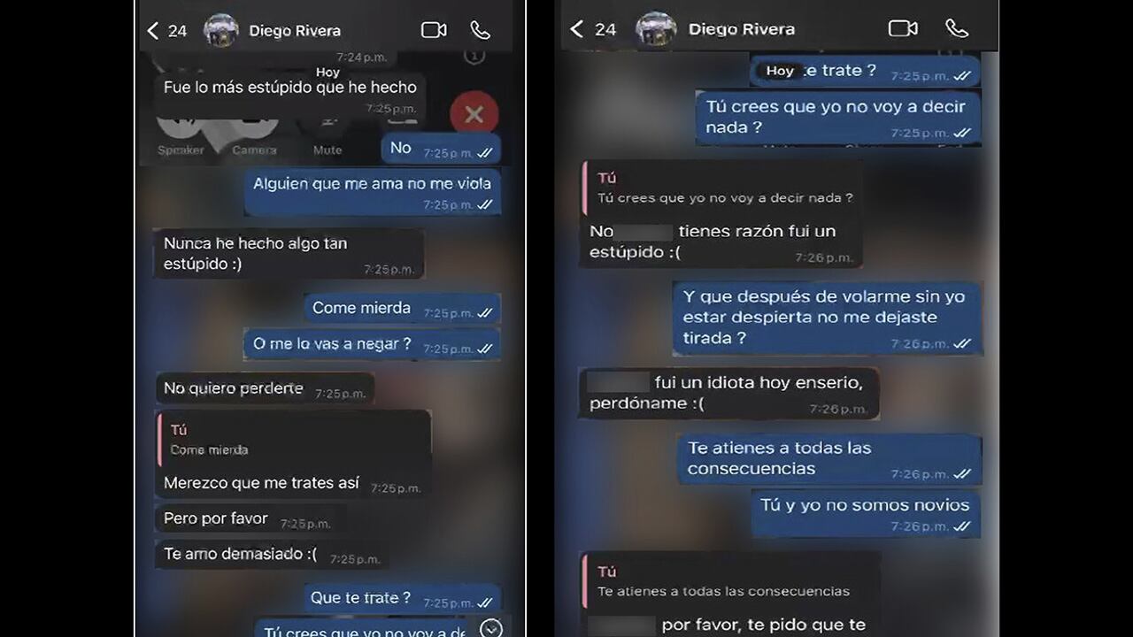 Mensajes de WhatsApp en poder de SEMANA.