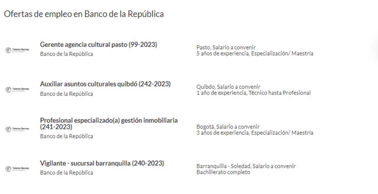 Las ofertas laborales disponibles en Semana.com/empleos.