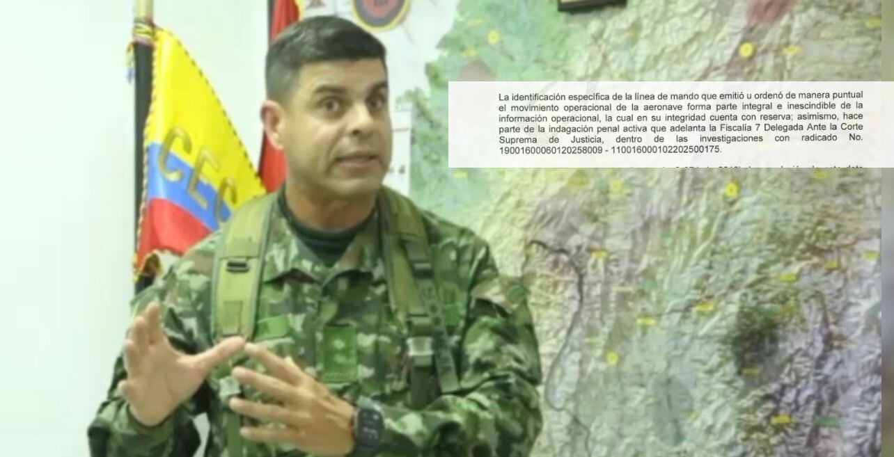 El Ejército confirmó que un documento de la Tercera Brigada, que el general Federico Mejía tiene varias investigaciones en las Fiscalía General de la Nación.