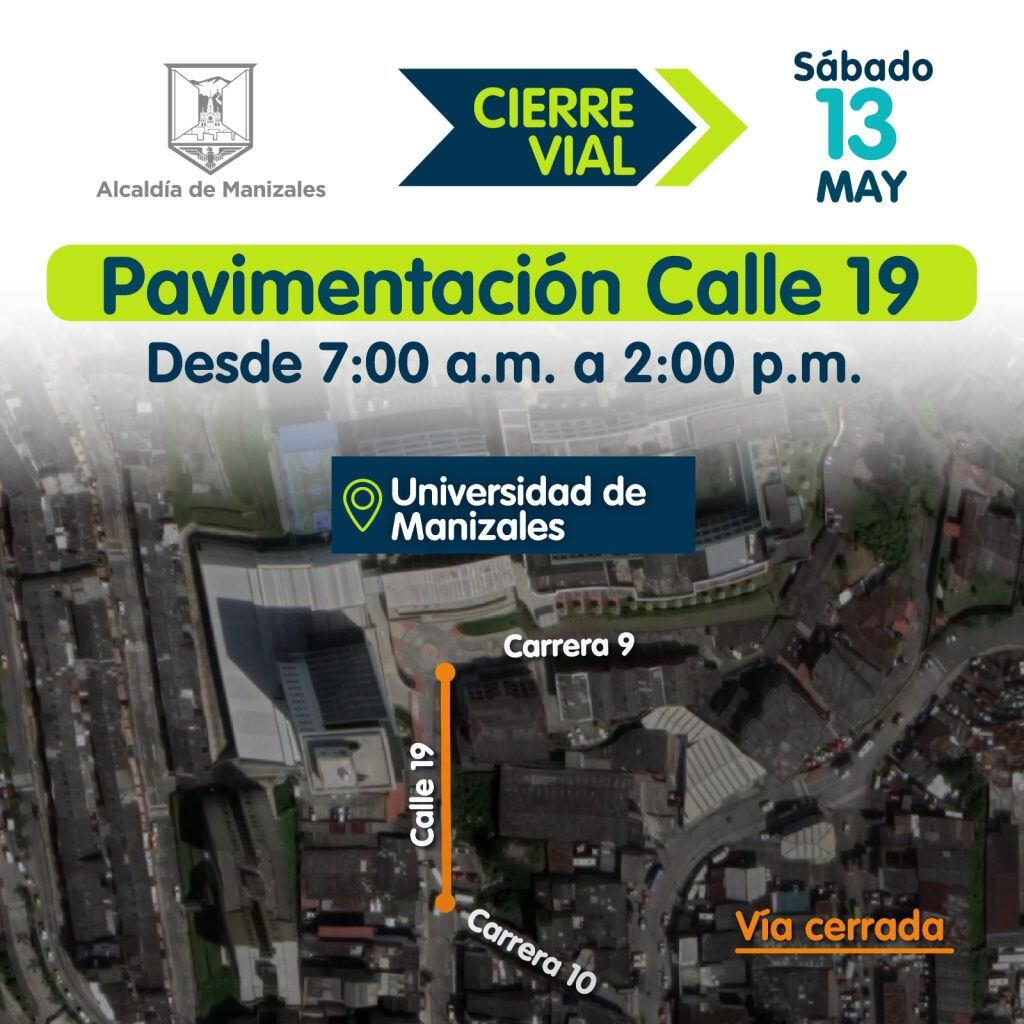 Avanza la construcción del Bulevar de la 19 en Manizales