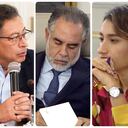 Paulino Riascos, Gustavo Petro, Armando Benedetti y Laura Sarabia.