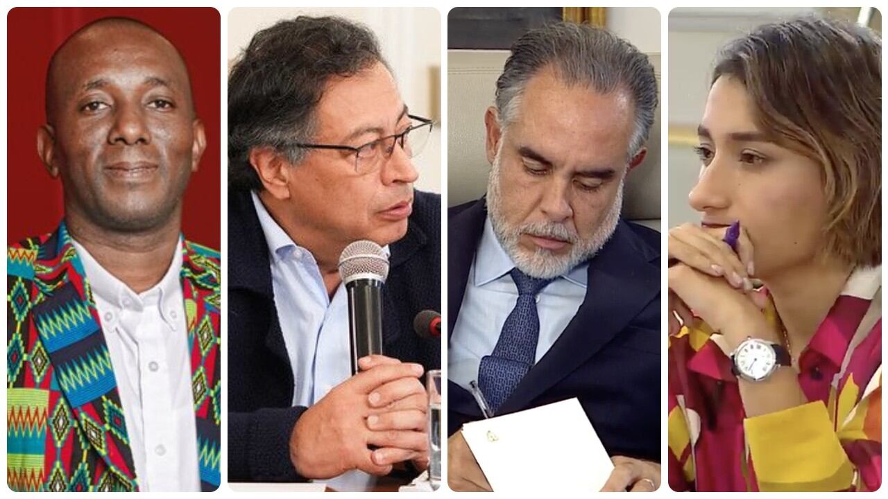 Paulino Riascos, Gustavo Petro, Armando Benedetti y Laura Sarabia.