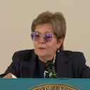 Gloria Inés Ramírez, ministra de Trabajo, en la radicación de la reforma pensional del gobierno de Gustavo Petro.