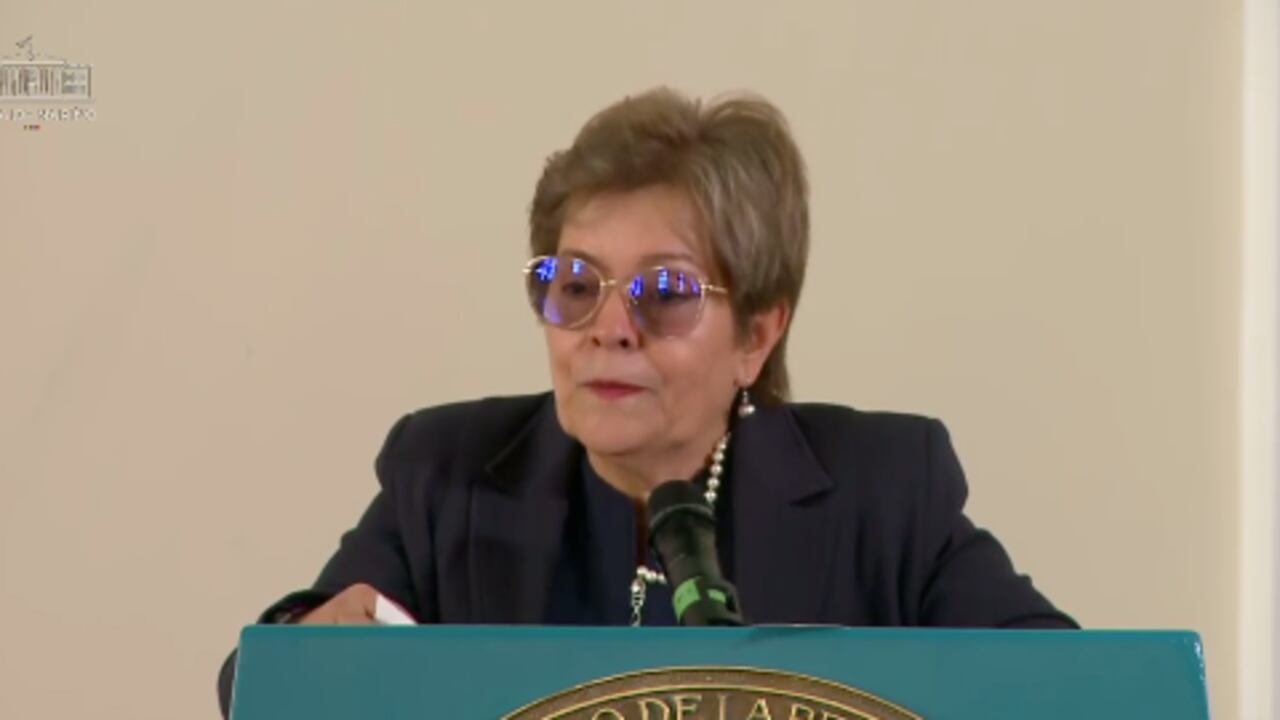 Gloria Inés Ramírez, ministra de Trabajo, en la radicación de la reforma pensional del gobierno de Gustavo Petro.