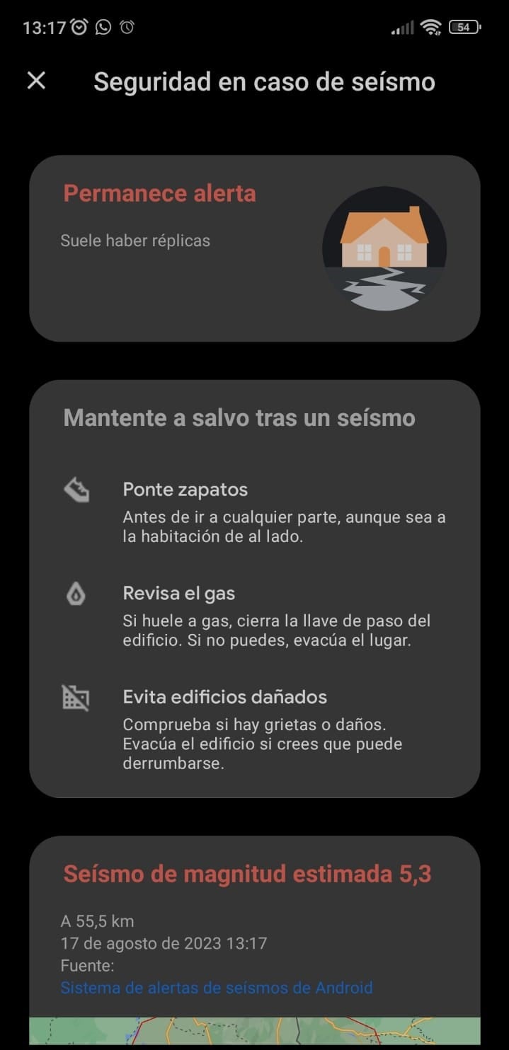 A algunas personas les llegó la alerta de sismos de Google a sus celulares.