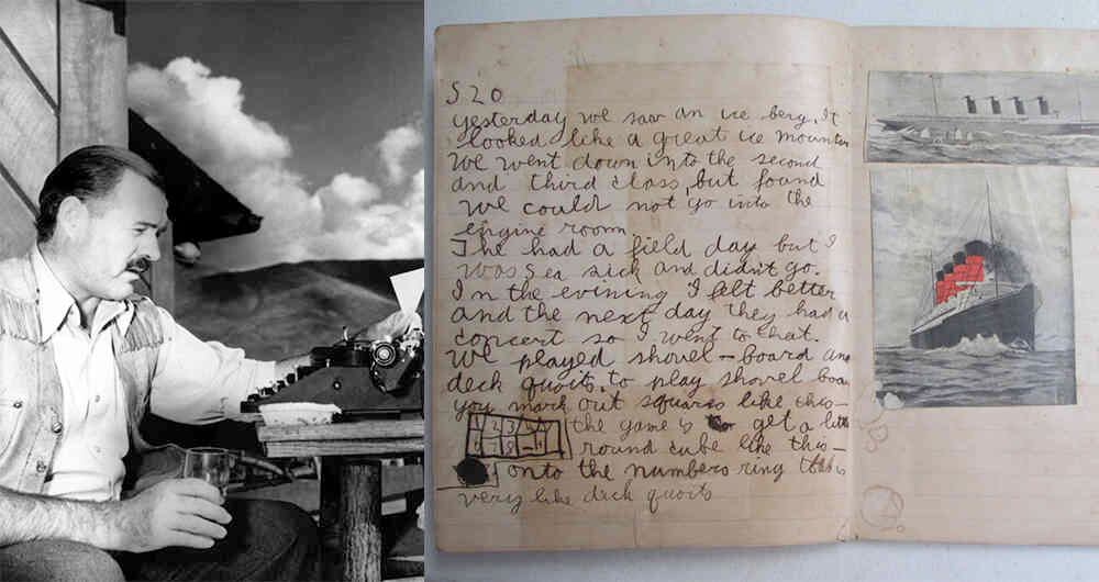 Primer texto de ficción de Ernest Hemingway, se encuentra en Florida. Foto: AP