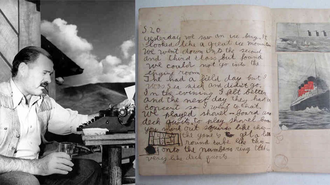 Primer texto de ficción de Ernest Hemingway, se encuentra en Florida. Foto: AP