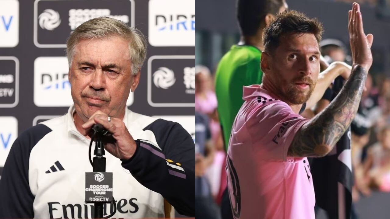 Carlo Ancelotti y Lio Messi