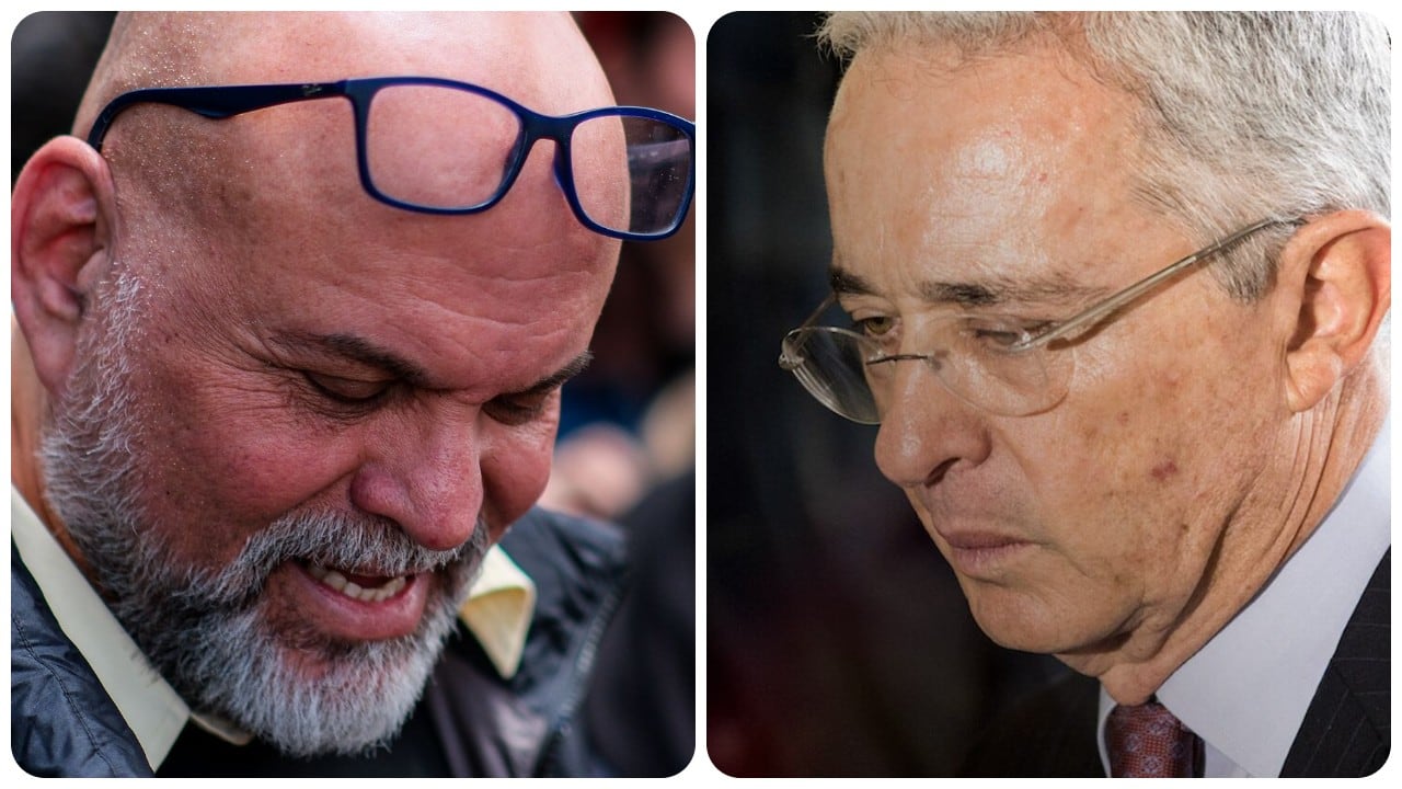 Salvatore Mancuso y Álvaro Uribe.