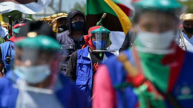 La minga Indigenas marcha