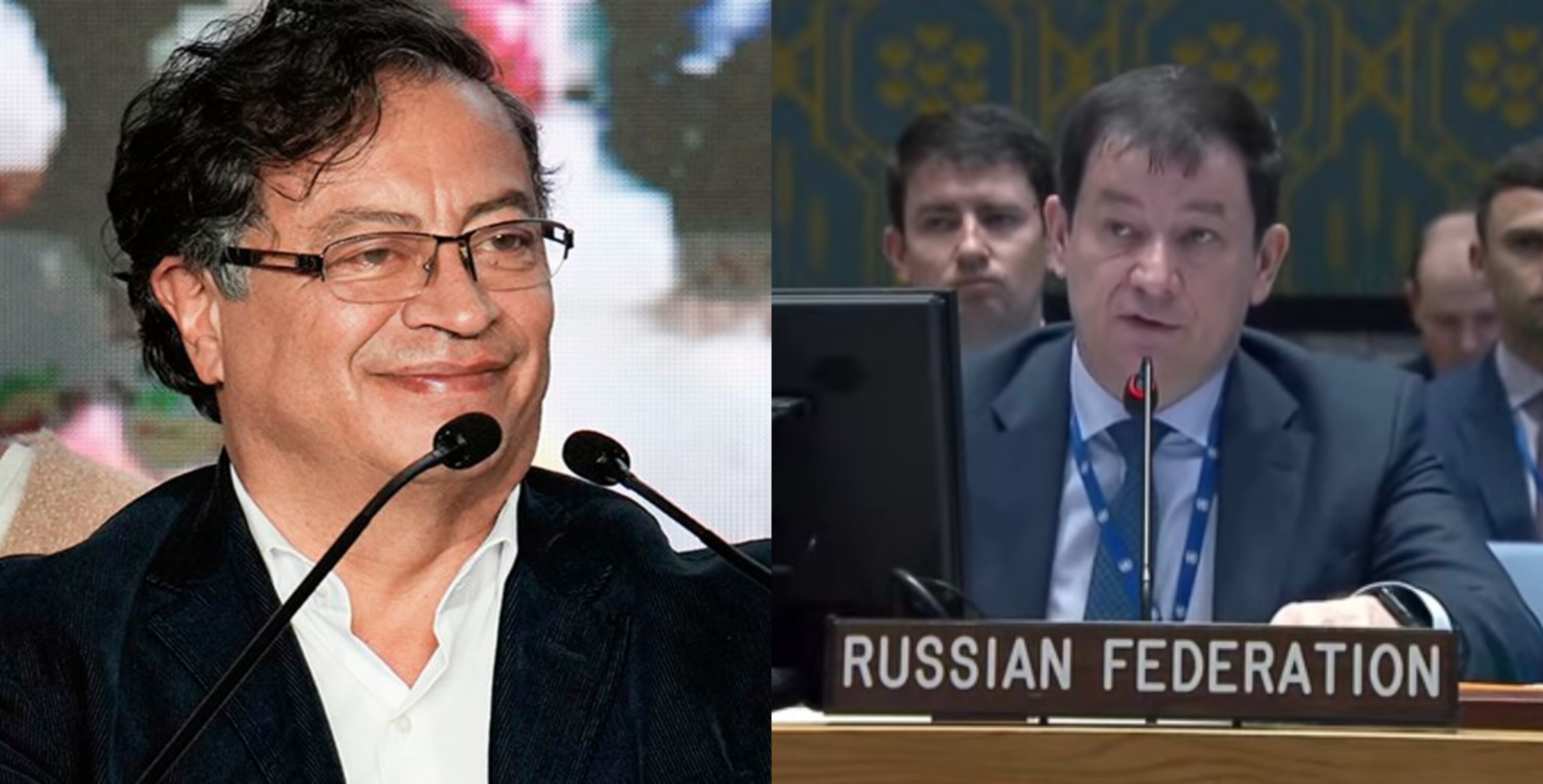 Gustavo Petro y Dmitry Polyanskiy