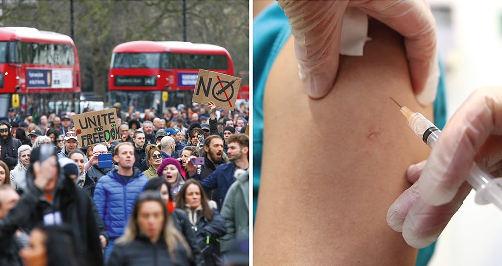 A pesar de las protestas –que en ocasiones tienen nutridas participaciones–, son cada vez más los países que exigen que la vacuna contra la covid-19 sea obligatoria.