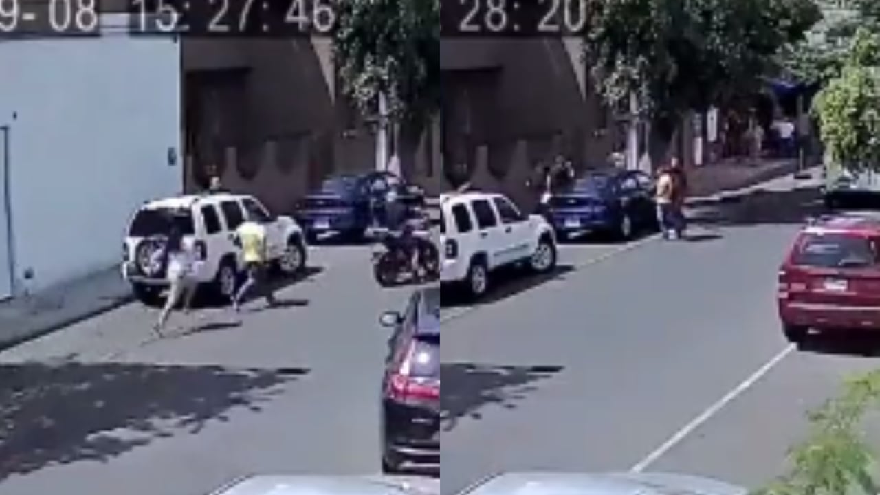 La mujer evitó que el ladrón escapara y le propinó una fuerte golpiza.