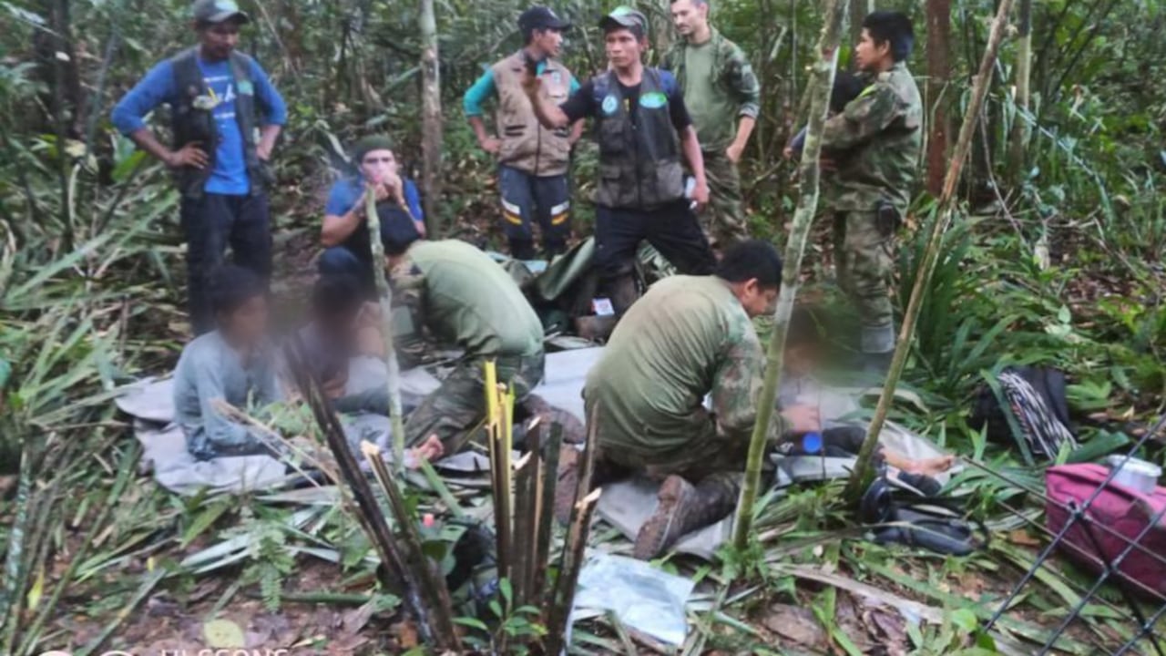 Primeras imágenes de los niños encontrados en la selva.