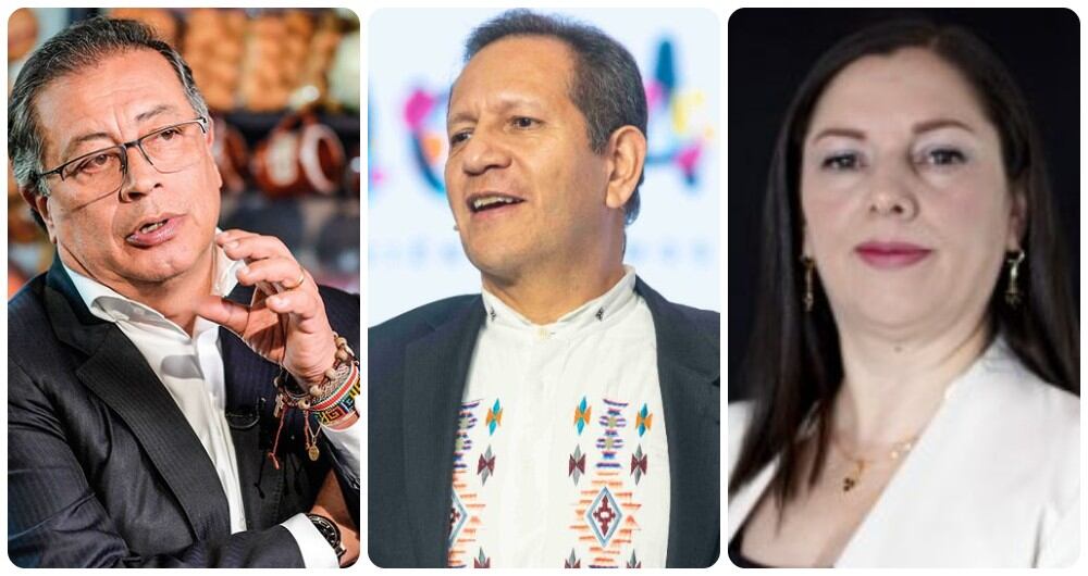 Gustavo Petro, Luis Guillermo Pérez y Jomary Ortegón.