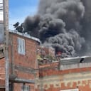 Se registra grave incendio en la localidad de Ciudad Bolívar.