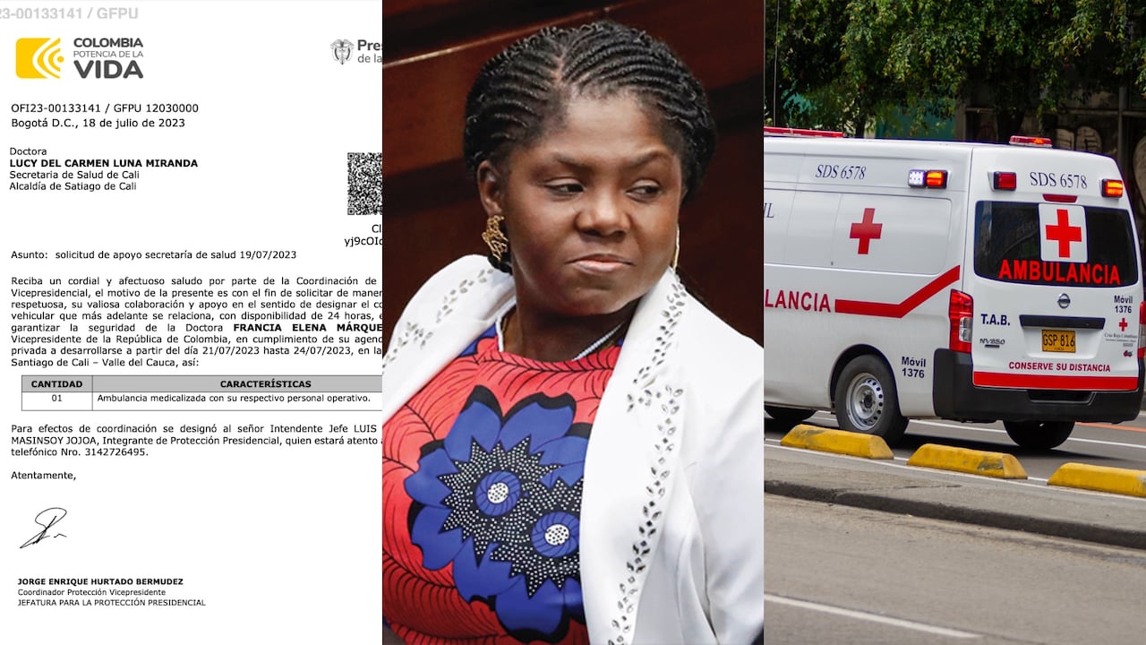 Francia Márquez solicita ambulancias a la Secretaría de Salud de Cali para atender a sus familiares.