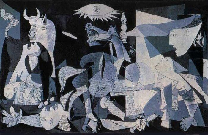 "Guernica" (1937), de Pablo Picasso, fue realizado a petición del Gobierno español con el fin de atraer la atención del público hacia la causa republicana en plena Guerra Civil Española.
