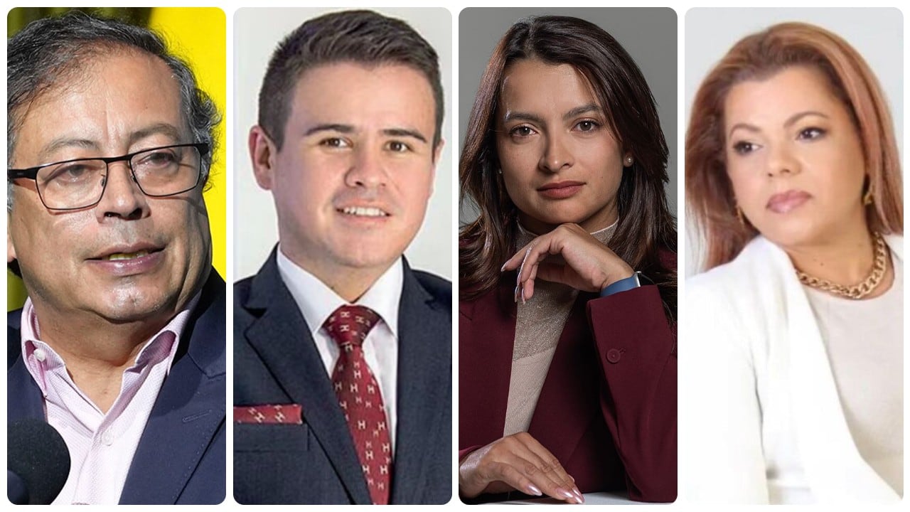 Gustavo Petro, Dumar Guevara, Andrea Petro y Mary Luz Herrán.