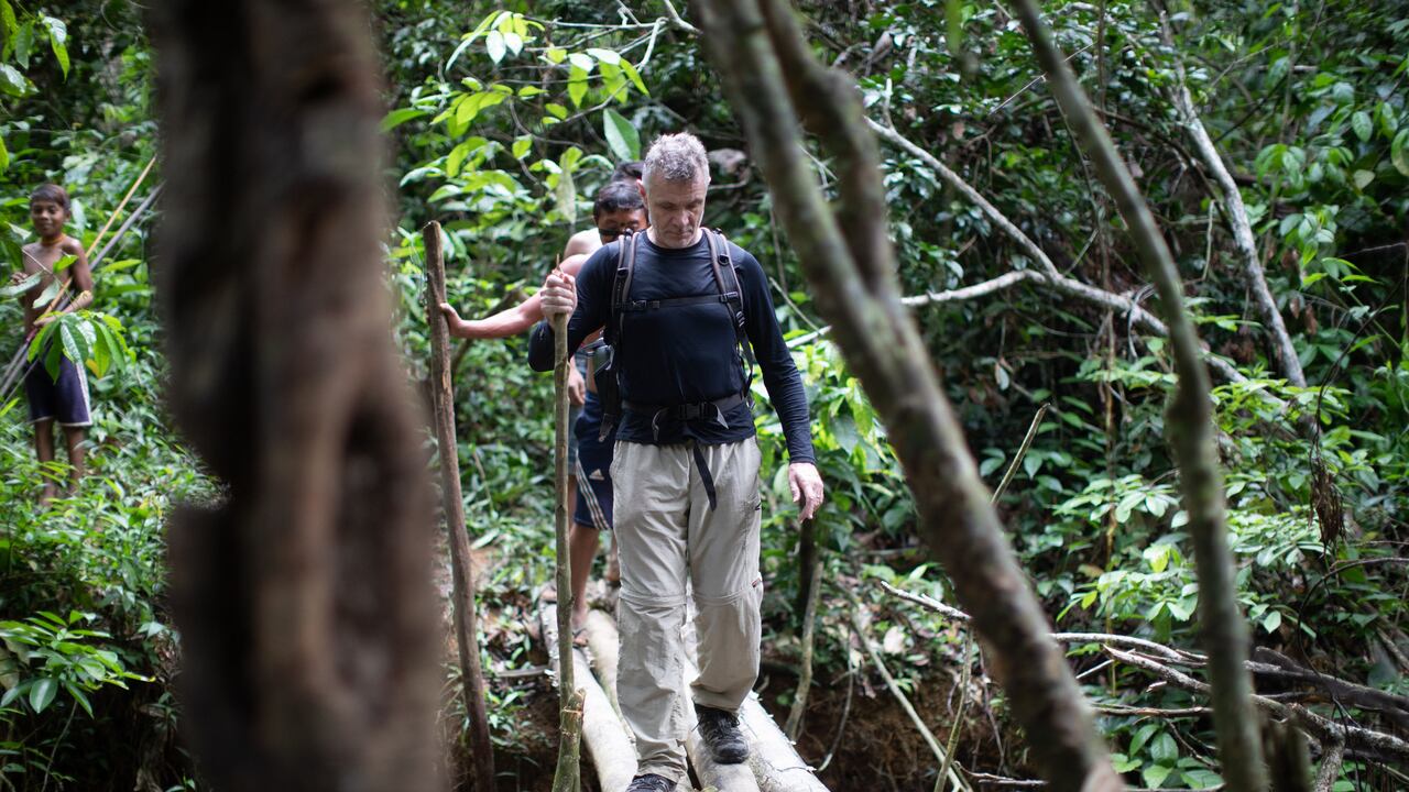 El periodista Dom Phillips de 57 años fue baleado en la Amazonía brasileña. (Photo by Joao LAET / AFP)