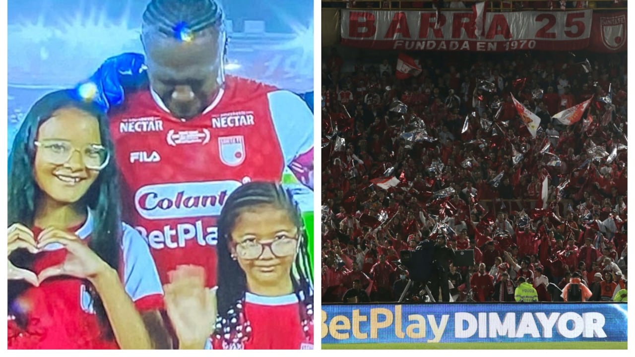 Hugo Rodallega llora entonando el himno bogotano