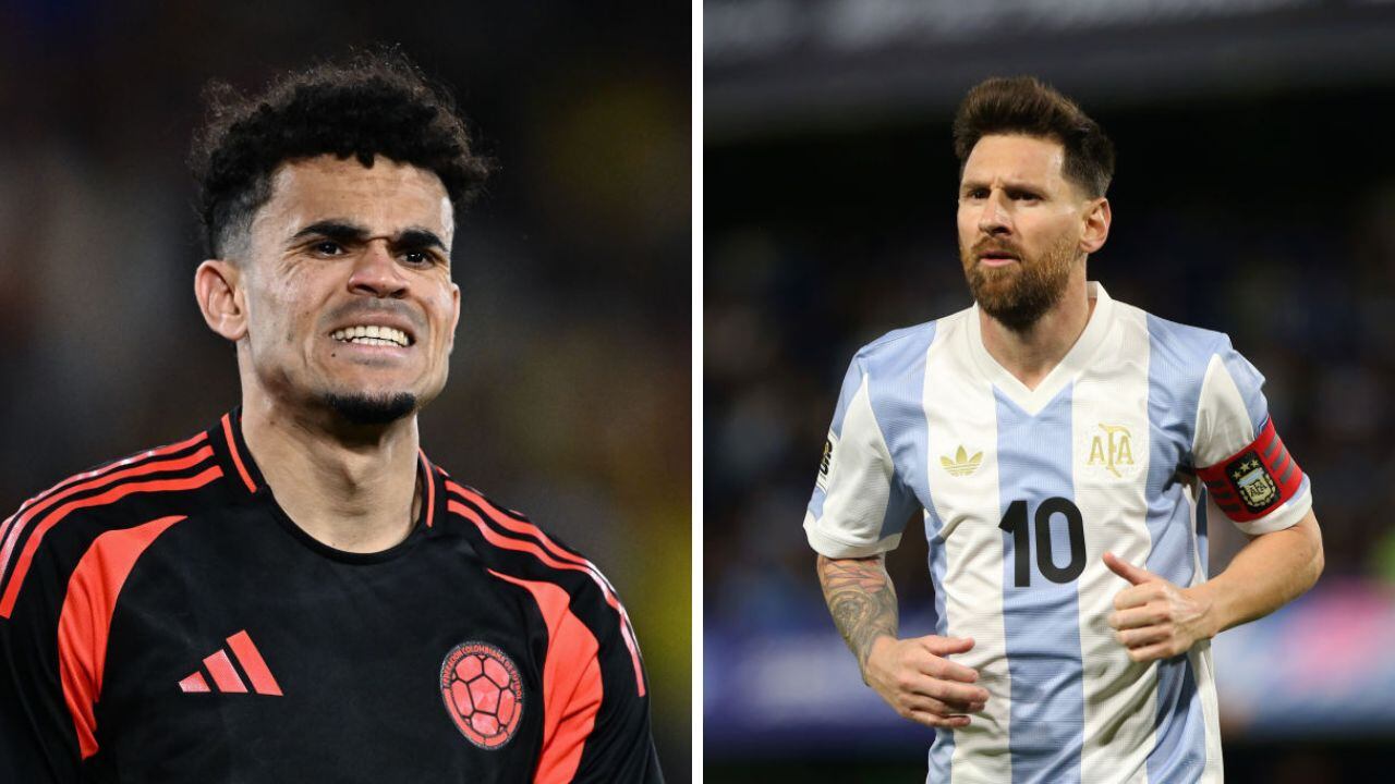 Díaz y Messi con sus selecciones.