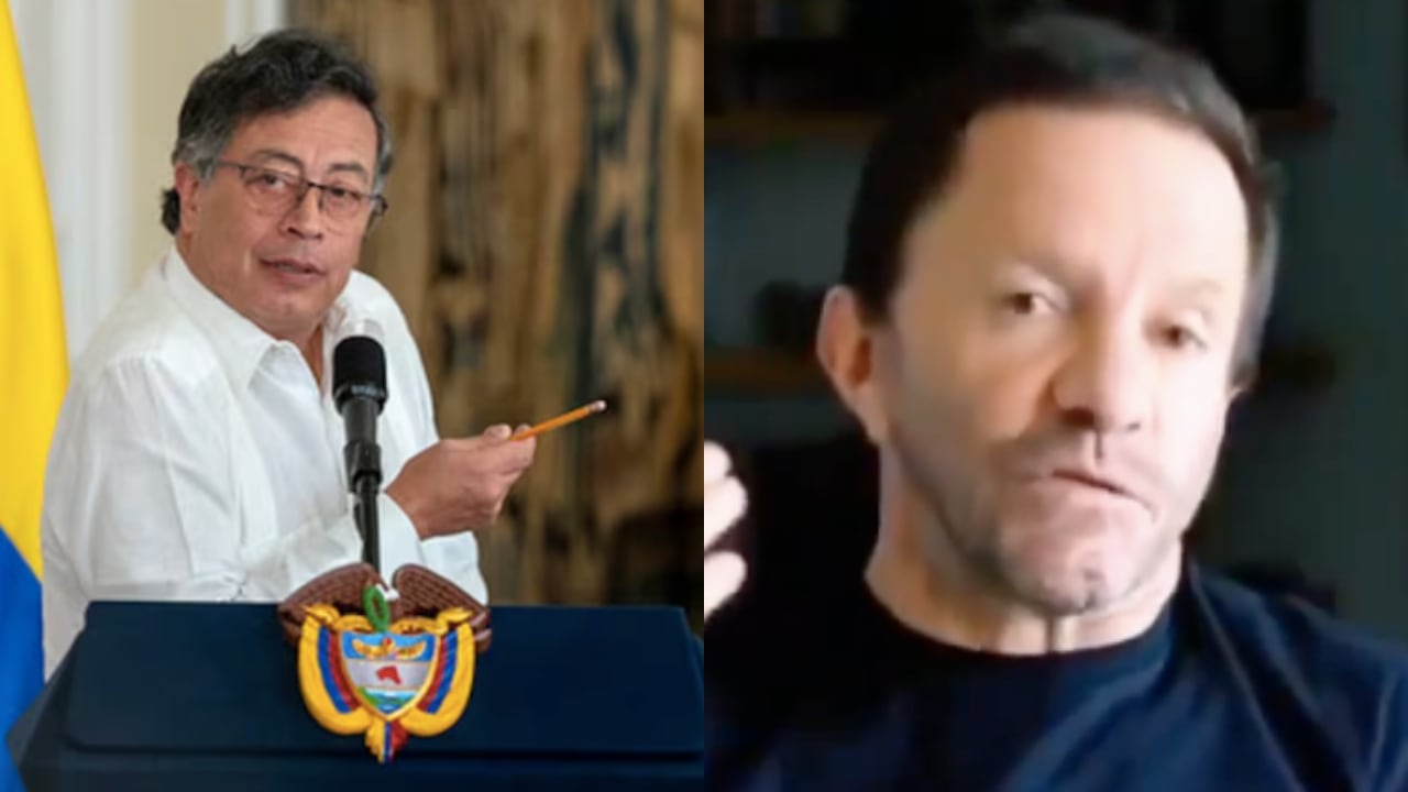 El presidente Gustavo Petro y el documentalista Pirry.