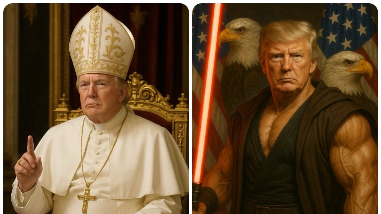 Tras la imagen del 'Papa Trump', la Casa Blanca publica a un 'Trump jedi'.