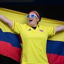 Hinchada colombiana en el partido Colombia vs Corea del Sur