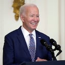President Joe Biden speaks before he awards the Medal of Honor to Vietnam veteran, Army Capt. Larry Taylor, for his actions in Ap Go Cong on June 18, 1968, during a ceremony Tuesday, Sept. 5, 2023, in the East Room of the White House in Washington. (AP Photo/Jacquelyn Martin)