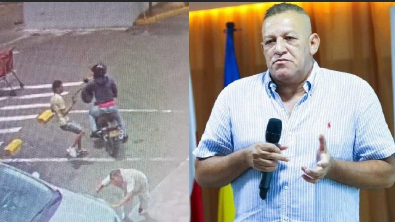 Sicarios que perpetraron el ataque y la víctima trabajadora de la Dian.