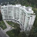 Vista aérea del emblemático edificio Peñas Blancas