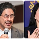 El senador Iván Cepeda y la excandidata presidencial de Ecuador Luisa González.