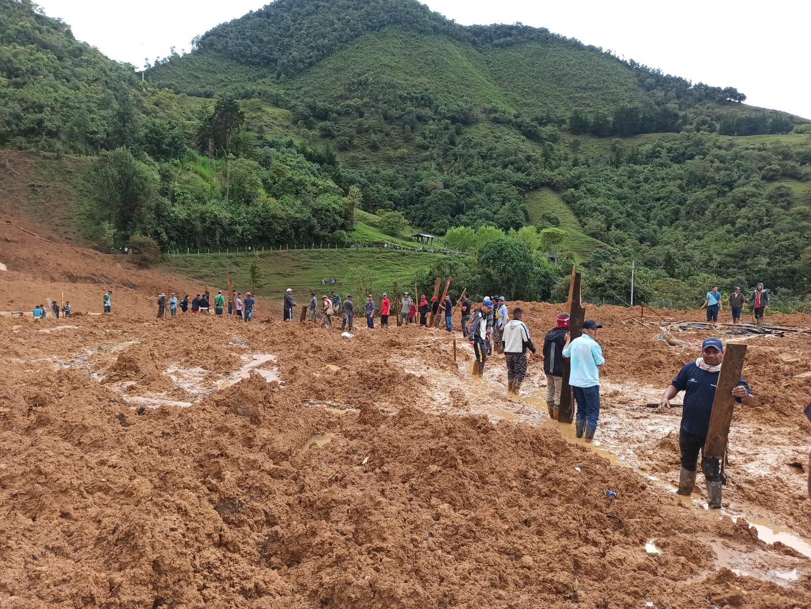 Deslizamiento de tierra en Santa Fe de Antioquia.