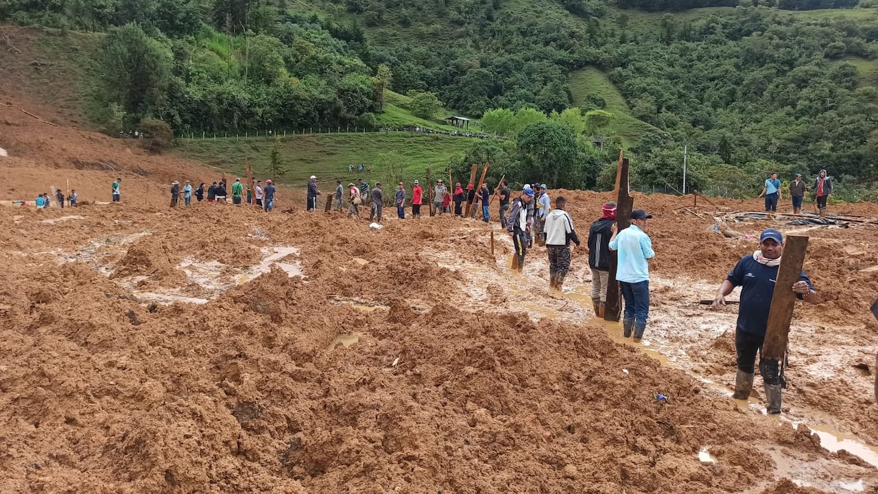 Deslizamiento de tierra en Santa Fe de Antioquia.