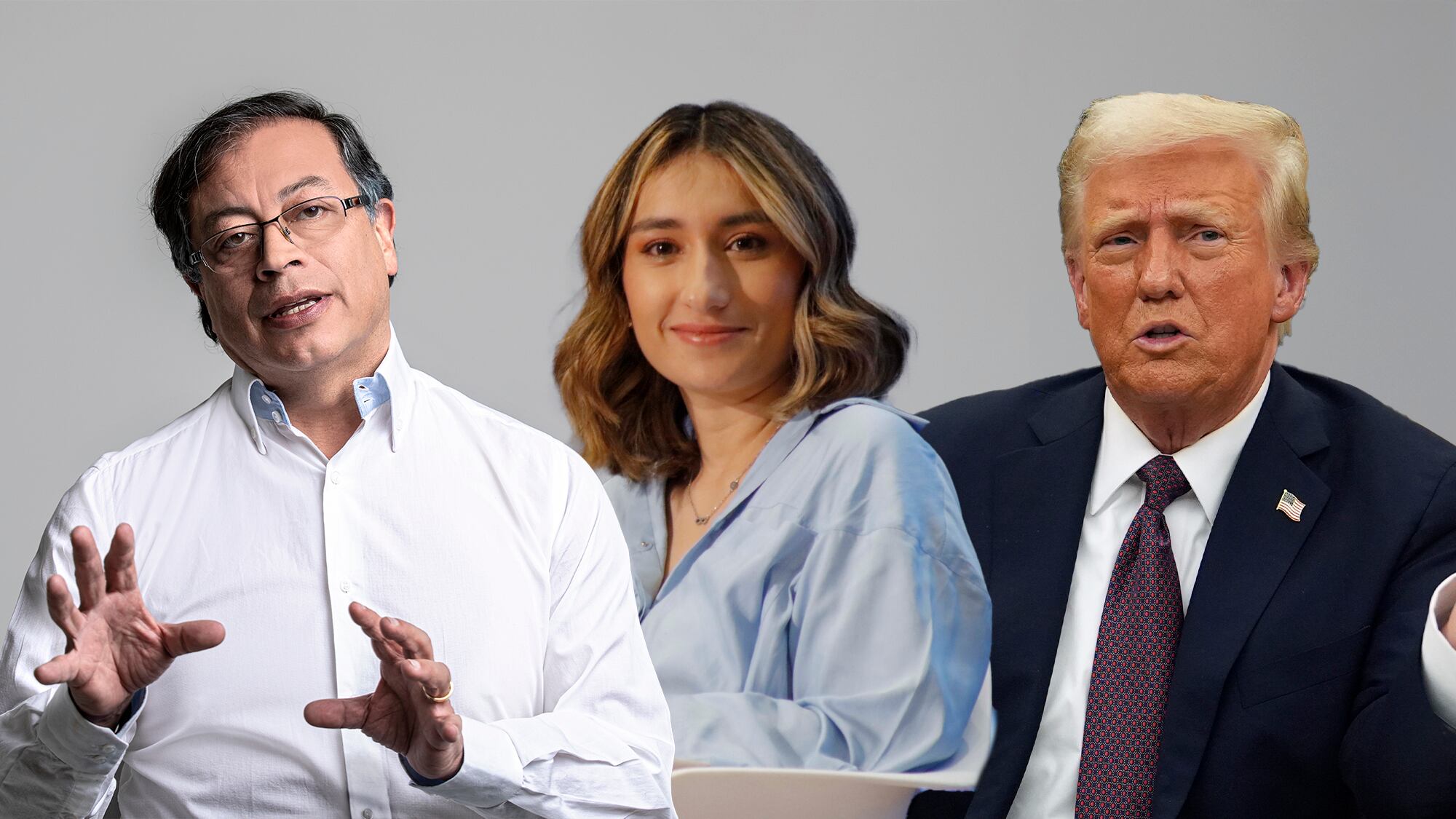 Donald Trump Gustavo Petro y Laura Sarabia