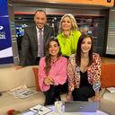 Presentadores de Noticias Caracol: Andrés Montoya, Pilar Schmitt, Marina Granziera y Alejandra Giraldo.