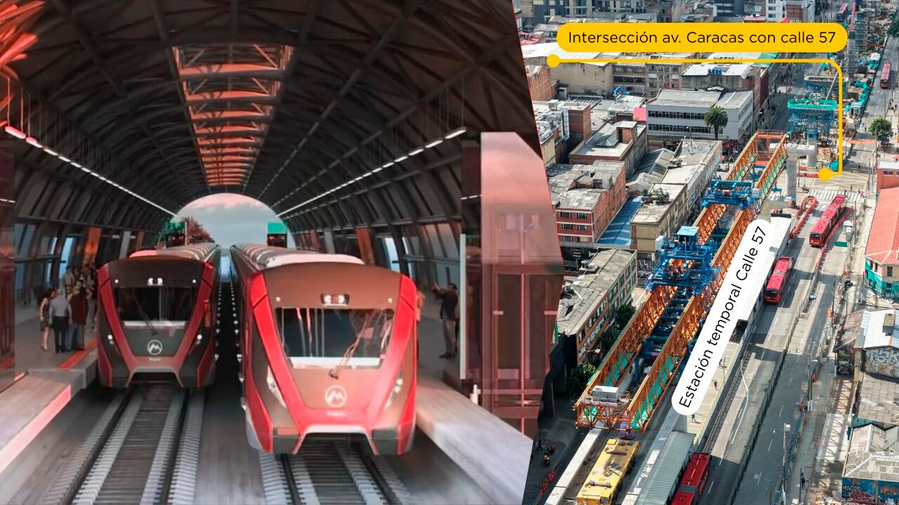 Cierre de vía en la Calle 57 para permitir avance de obras del metro.