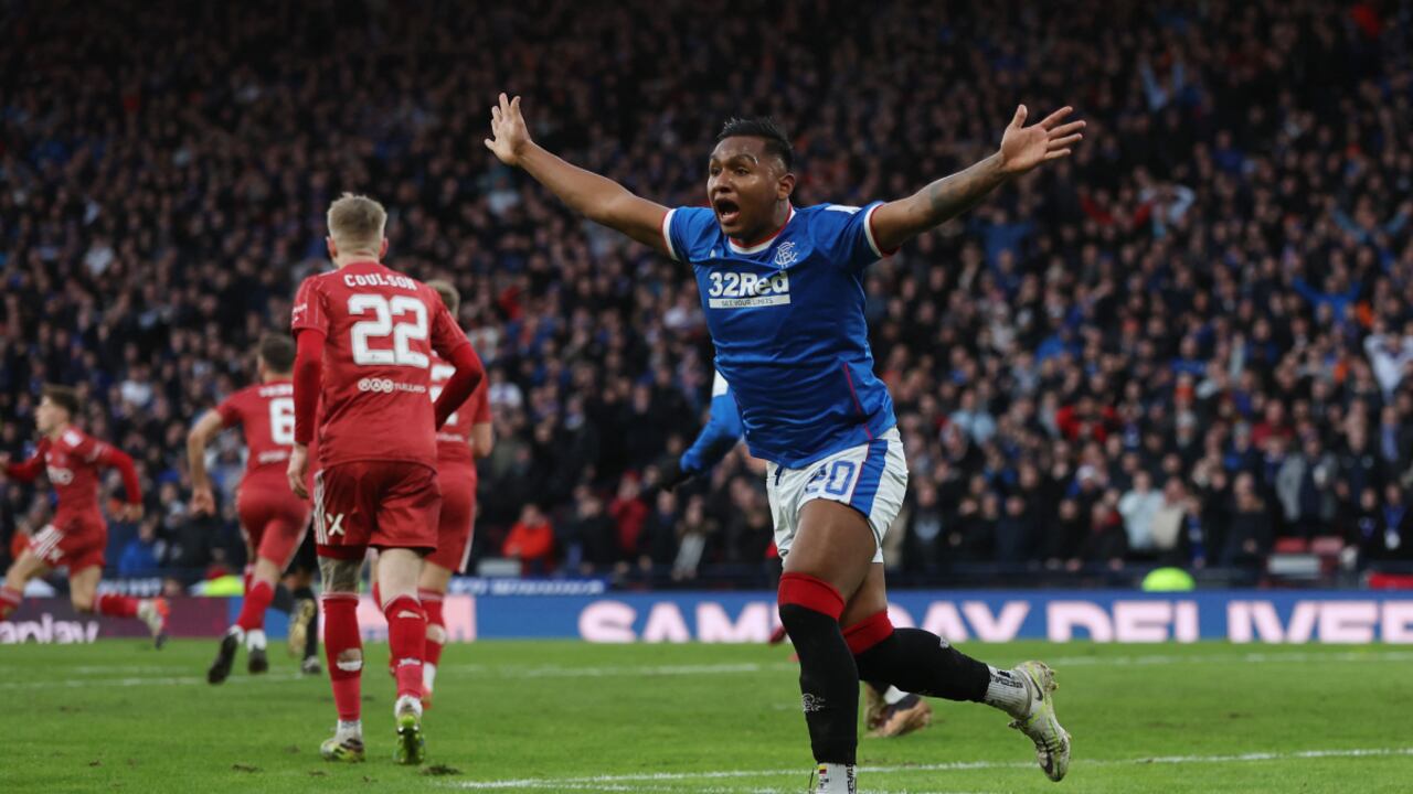 Alfredo Morelos jugó seis años en Rangers, de Escocia.