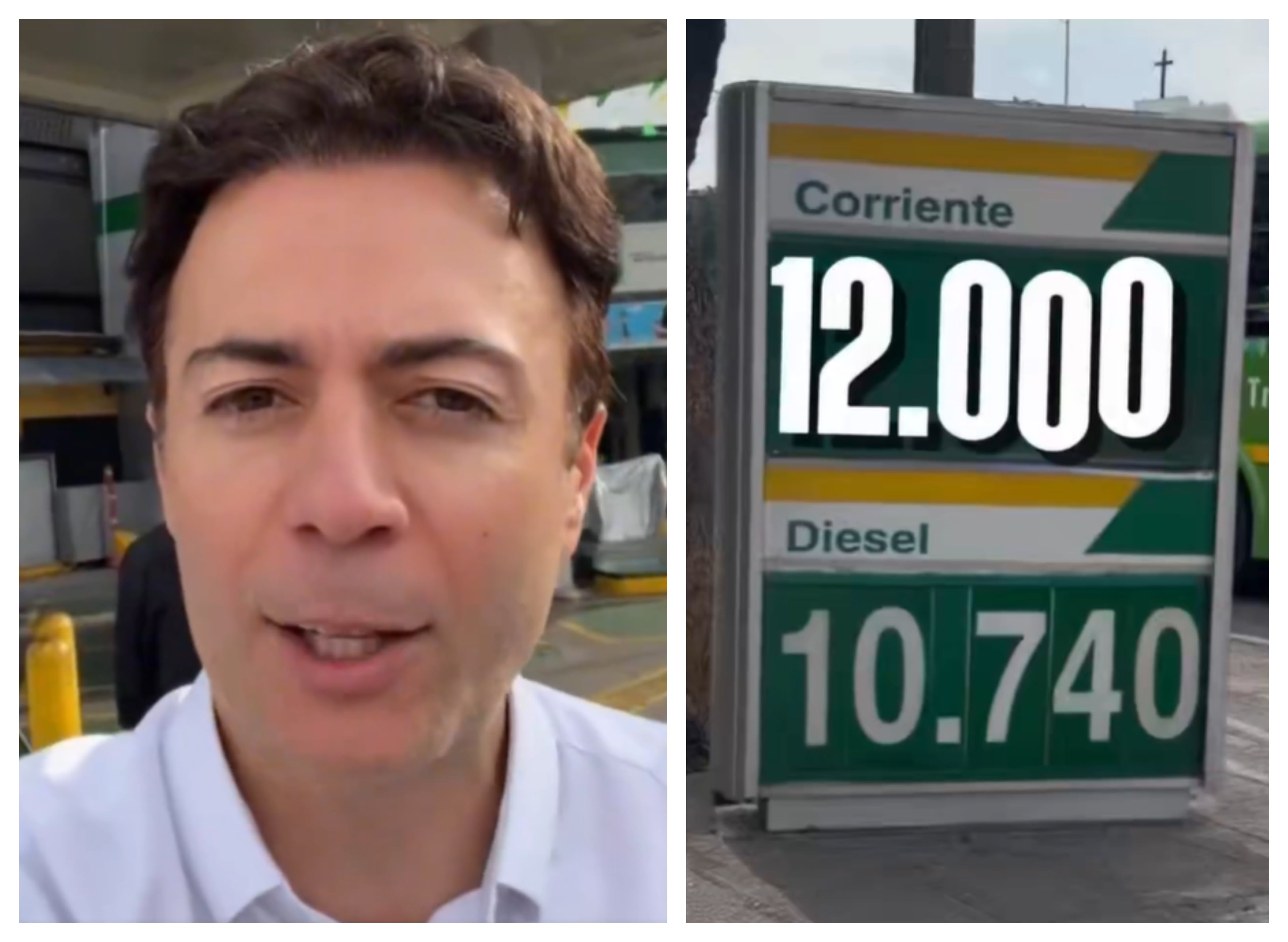 Daniel Quintero Calle propone bajar el precio a la gasolina, si es presidente, a los 12.000 pesos.