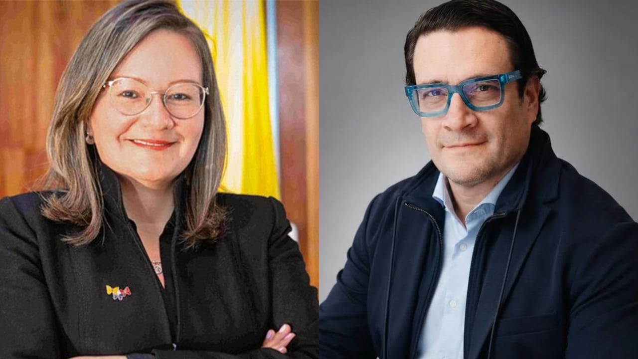 La ministra (e) saliente Cielo Rusinque y el ministro designado Iván Cancino.