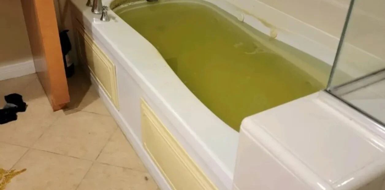 Bañera de Aaron Carter. Aquí fue donde las autoridades lo encontraron sin vida.