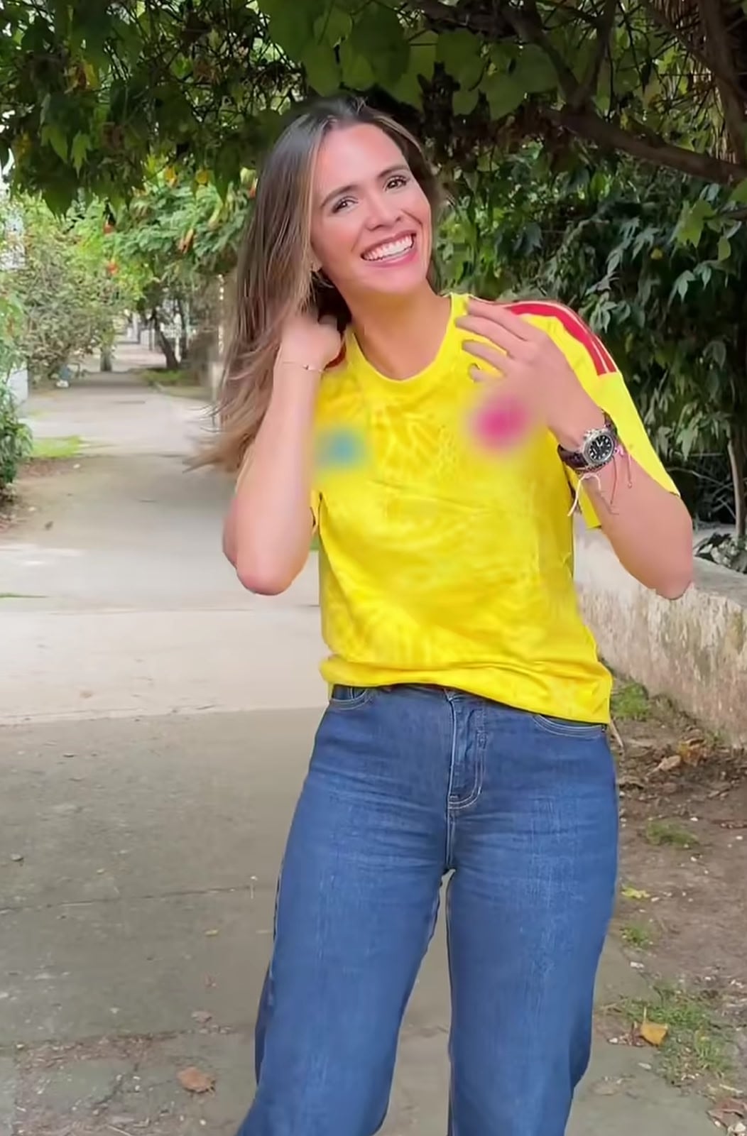 María Fernanda Carrascal con la camiseta de Colombia