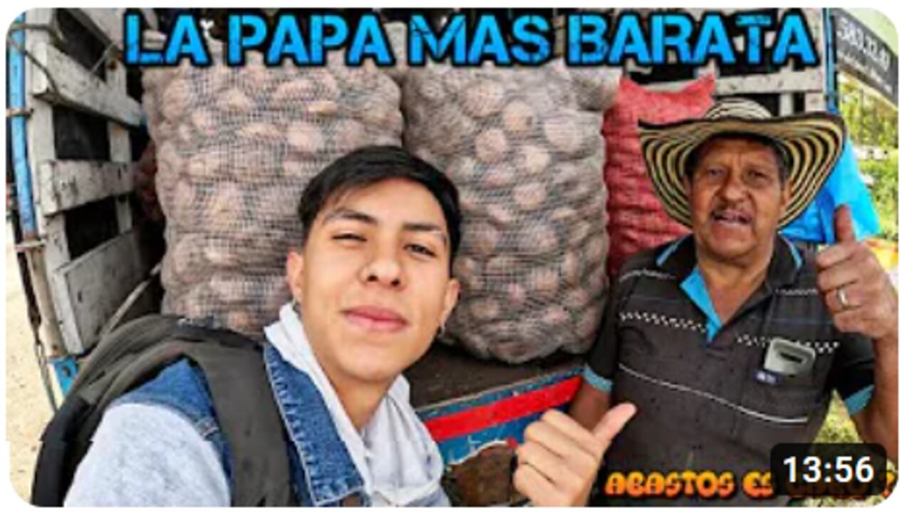 El 'Youtuber' Colombiano hizo un recorrido para conocer los precios de la papa