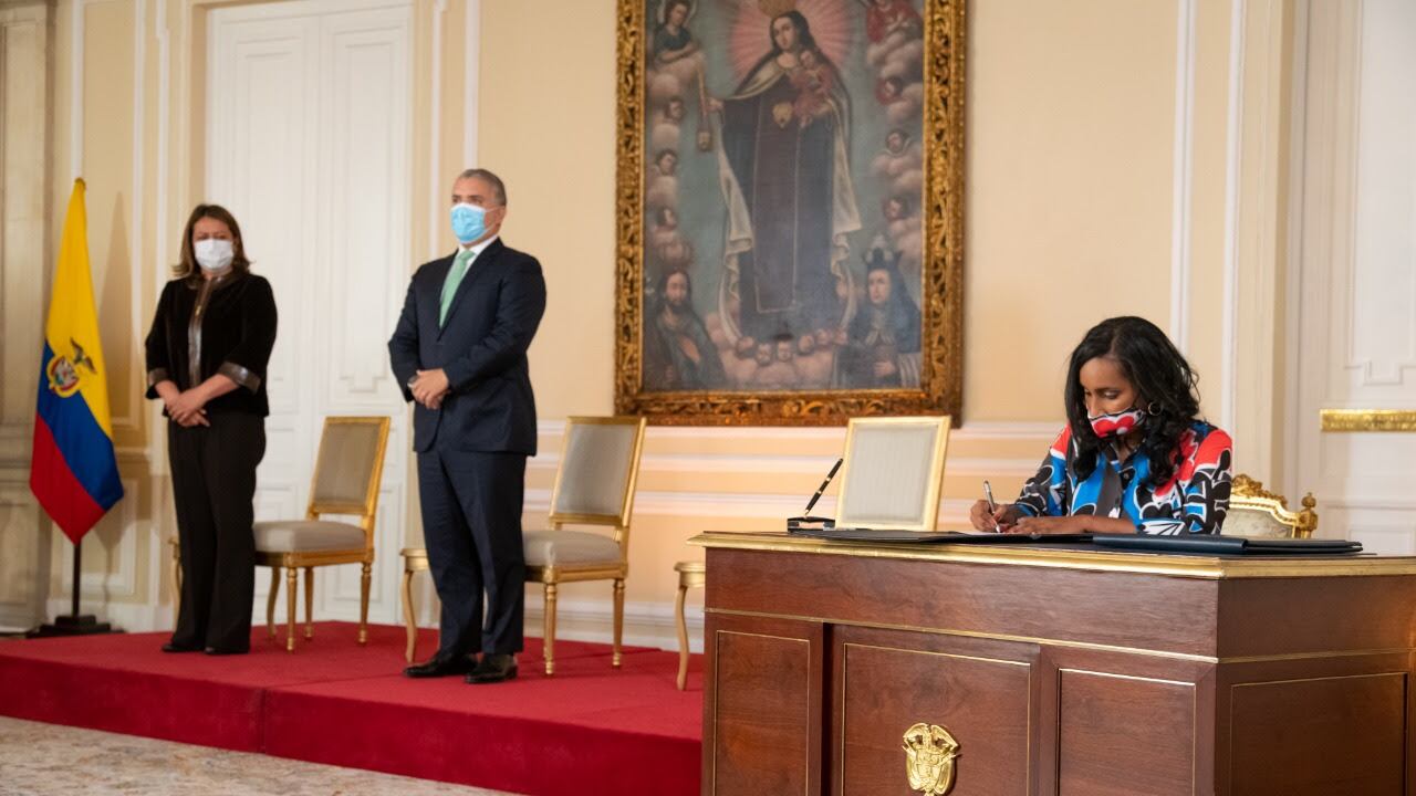 Posesión de Angélica Mayolo como Ministra de Cultura. Cortesía del ministerio.